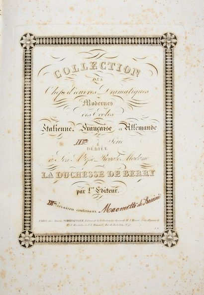 ROSSINI Gioachino.
Maometto secondo opera...