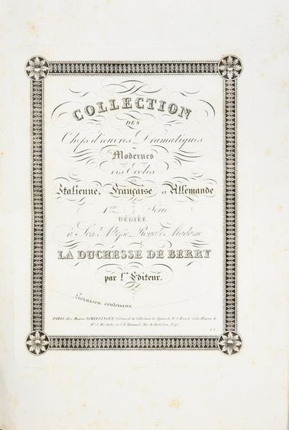 ROSSINI Gioachino.
Zelmira, opera in 2 acts,...