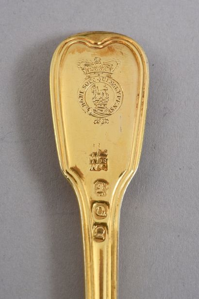 VERMEIL DESSERT SERVICE, WITH THE ARMS OF...