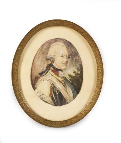 ÉCOLE ÉTRANGÈRE DE LA FIN DU XIXe SIÈCLE.
Portrait...