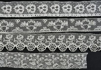Eleven lace borders, Beveren Waas and Tønder,...