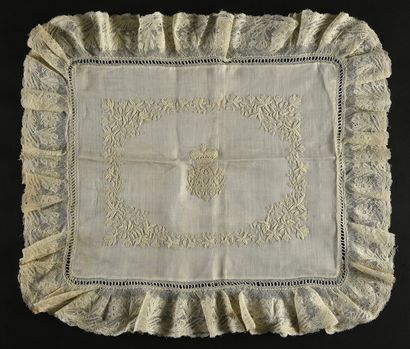 Three cushion covers, white embroidery, 2nd...