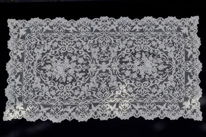 Large Venetian needle lace tablecloth, late...
