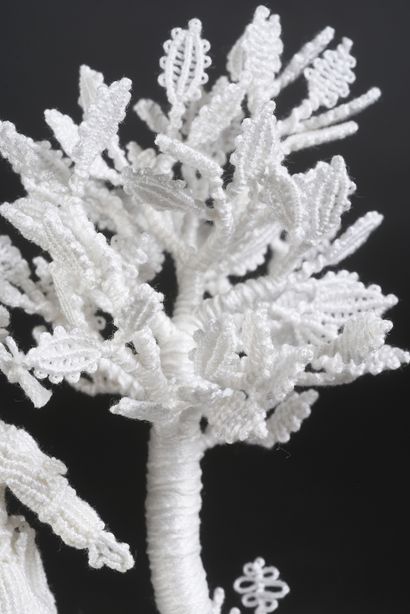 
Rare knotted lace sculpture, Margareten-Spitze,...