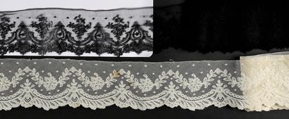 Two long borders, Valenciennes and Chantilly,...