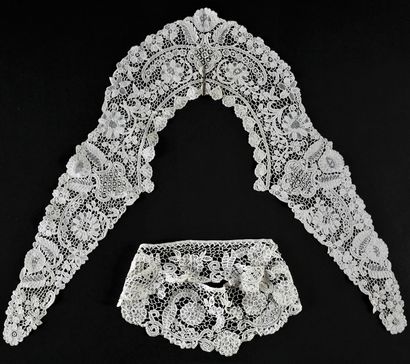 Youghal collars and cuff, needlepoint, Ireland,...