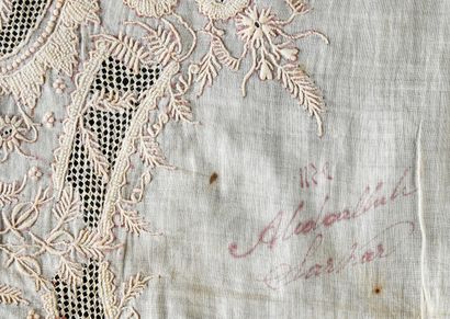 Four embroidered handkerchiefs, 2nd half...