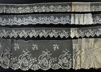 Seven borders in English or Brussels appliqué,...