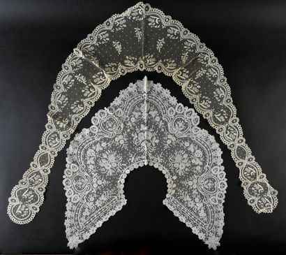 Three large collars in Brussels lace, 2nd...