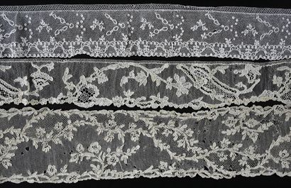 Keel and border in Alençon lace, needlework,...