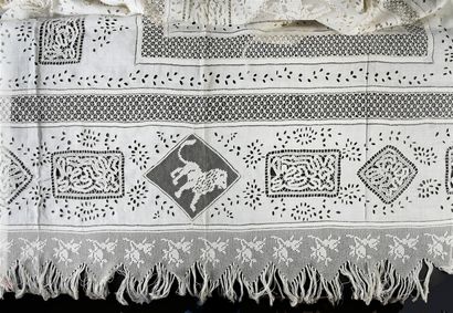 Embroidered panel, early 20th century.
Embroidered...
