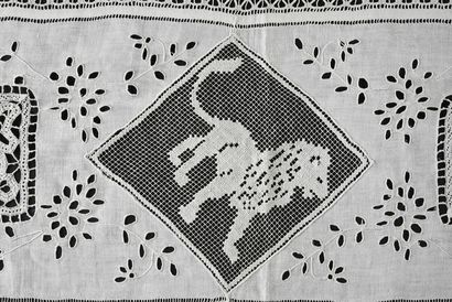 Embroidered panel, early 20th century.
Embroidered...