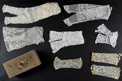 Lace mittens and sleeves, 2nd half of the...