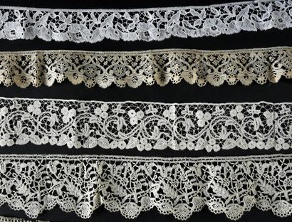 Honiton lace borders, spindles, England,...