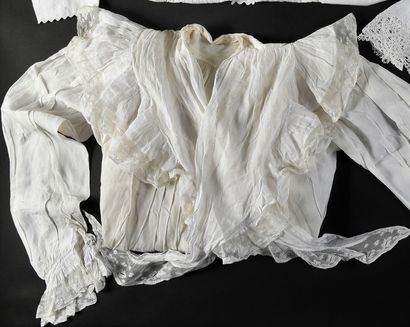 Seven women's nightgowns, late 19th century.
In...