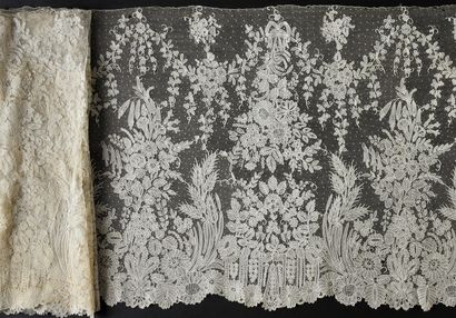Large needlepoint lace frill, Brussels, 2nd...