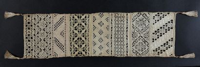 Rare cut-stitch panel, Italy, 2nd half of...