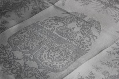 
Two large napkins with the arms of France...