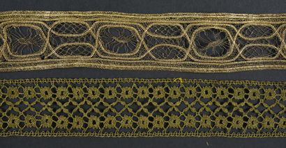 Important collection of metallic lace borders...