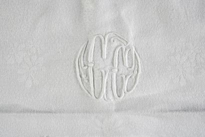 Tablecloth and eighteen napkins, end of the...
