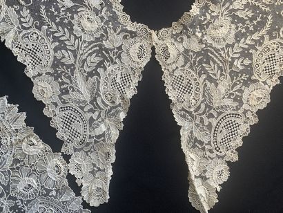 Gauze lace collars, needlepoint, late 19th...