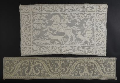 Three laces, crochet, Margaret Simeon collection,...