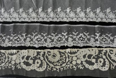 Six lace borders, Carrickmacross, end of...