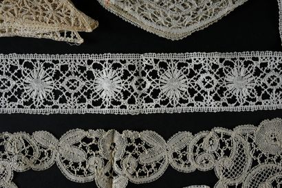 Bobbin lace inlays and surrounds, Belgium,...
