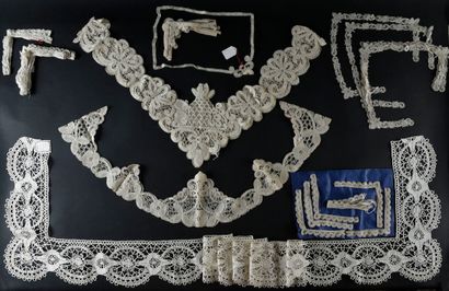 Bobbin lace inlays and surrounds, Belgium,...