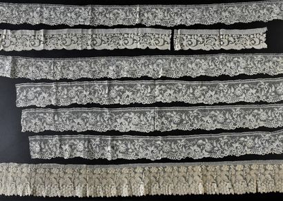 Three borders in English Stitch, spindles...