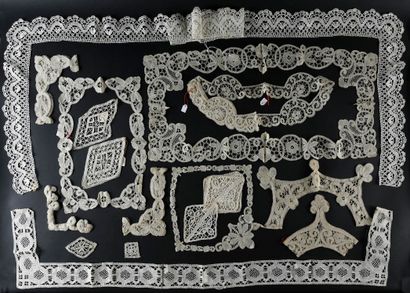 Bobbin lace inlays and surrounds, Belgium,...