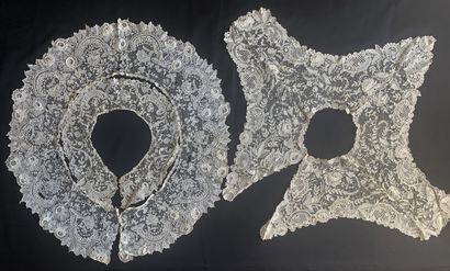 Gauze lace collars, needlepoint, late 19th...