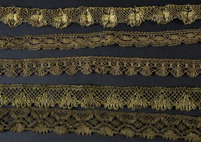Important collection of metallic lace borders...