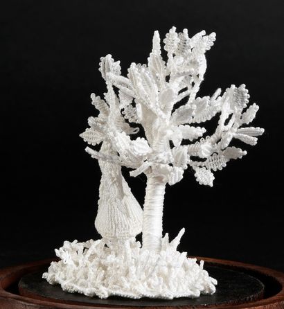 
Rare knotted lace sculpture, Margareten-Spitze,...