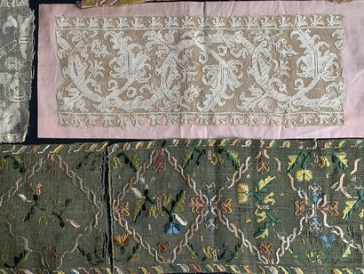 Polychrome Buratto borders, Italy, early...