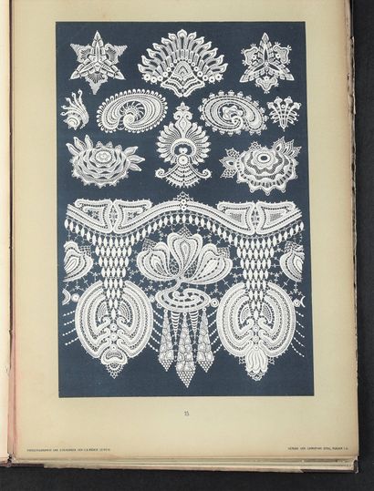 Two portfolios on laces in Plauen, circa...
