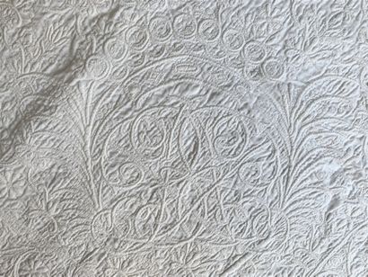 Boutis quilt, coat of arms and count's crown,...