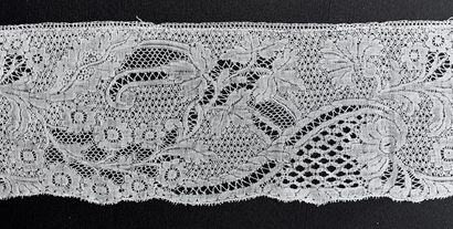 A border in drawn and embroidered threads,...