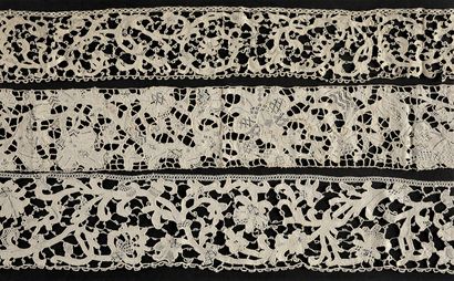 Three borders, Venice flat stitch, needlepoint,...