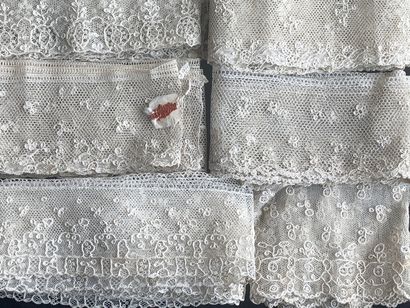 Alençon lace borders, needlework, circa 1780-1800.
In...