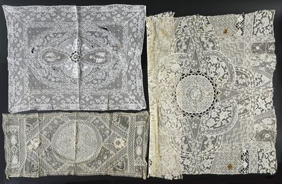Embroidered handkerchiefs, collars and doilies,...