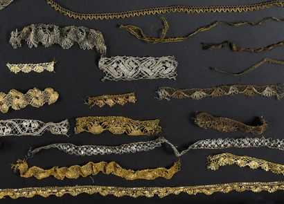 Important collection of metallic lace borders...