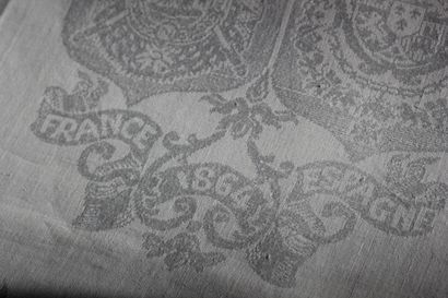 
Two large napkins with the arms of France...