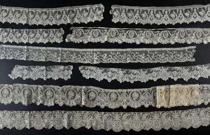 Seven borders in Gauze stitch, needlepoint,...