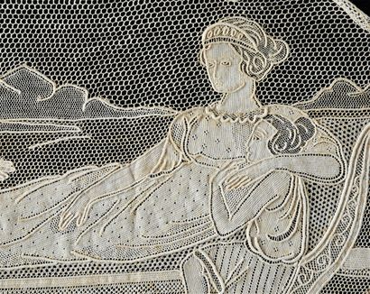 Handkerchiefs and lace inlays, Point de Gaze,...