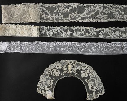 Keel and border in Alençon lace, needlework,...