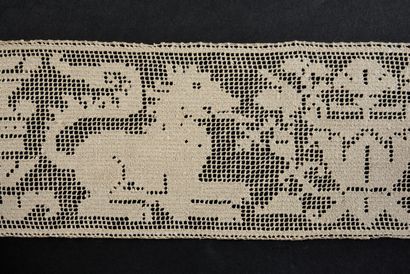 Embroidered net bands, Italy, 17th century.
In...
