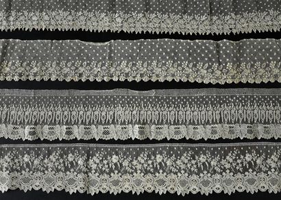 Seven borders in Alençon lace, needlepoint,...