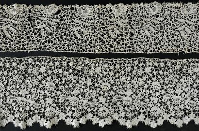 Three lace borders, Carrickmacross, late...