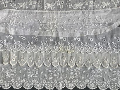 White embroidery metrages, 19th century....